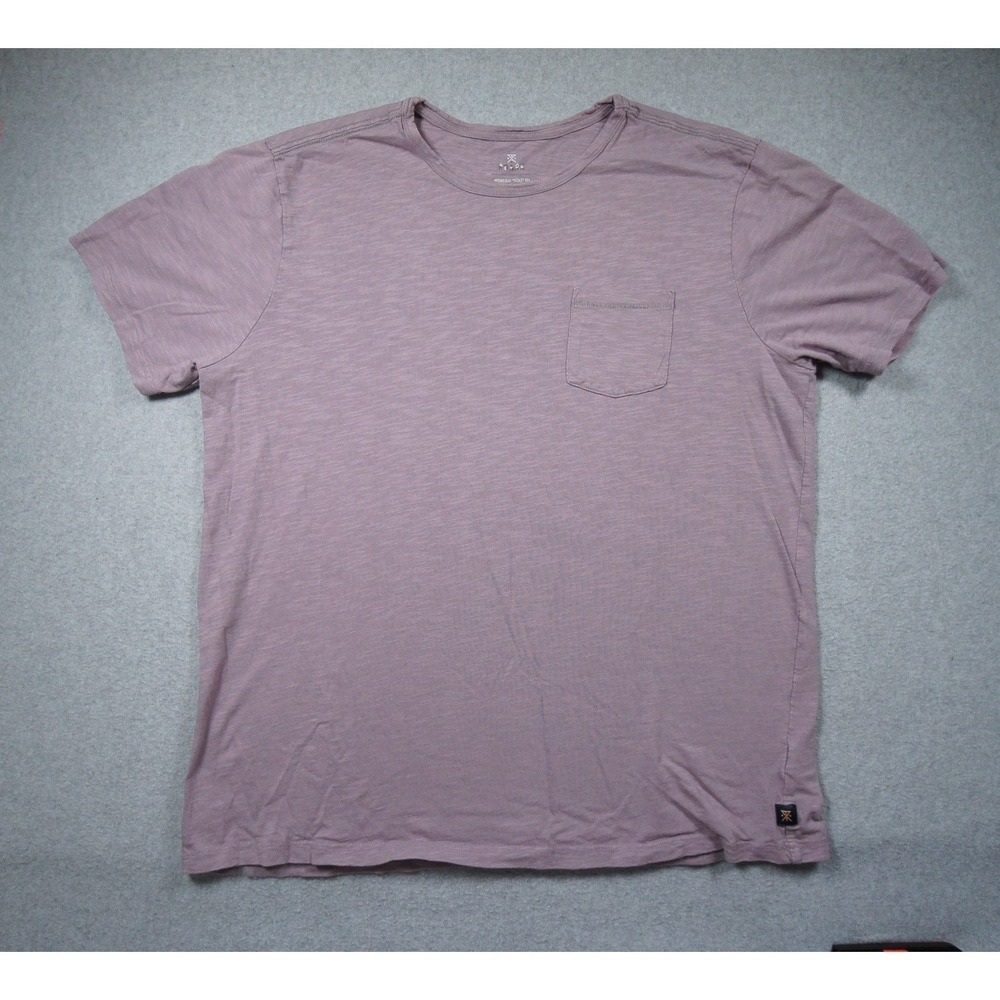 Roark Shirt Mens XLarge Purple Crewneck Midweight Pocket Tee Organic Cotton